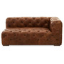 Hoxton Tufted Leather Left Arm Sofa