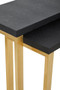 Cardoba Set Of Two Black Shagreen Effect Console Tables