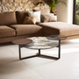 Imperia 3 Tier Round Ceramic Marble Effect Coffee Table