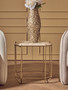 Jaipur White Quartz Side Table