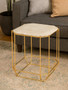 Jaipur White Quartz Side Table