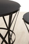 Avantis Set of 2 Cross Design Black Side Tables
