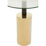 Oria Clear Glass Gold Base Side Table
