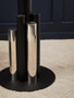 Oria Glass Silver And Black Base Side Table