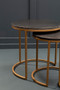Varana Nest Of Three Black Marble Top Tables