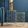 Avantis Art Deco Set of 2 Champagne Side Tables