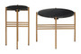 Varana Set of 2 Black Marble Top Round Side Table
