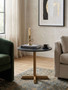 Varana Black Marble Top Round Table