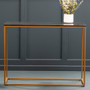Varana Black Marble Top Console Table With Gold Iron Frame