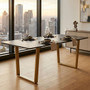 Varana Black Marble Top Rectangular Dining Table