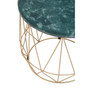 Mandoli Green Side Table with Black Frame