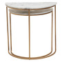 Mandoli Nest of 2 White Marble Side Tables