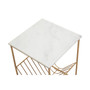 Mandoli White Marble Rack Side Table