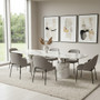 Sesto White Marble Dining Table