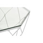 Allure Tempered Glass Chrome Coffee Table