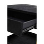 Kensington Townhouse Hair on Hide Black and Gold Bedside Table
