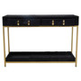 Kensington Townhouse Hair on Hide Black and Gold Console Table