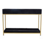 Kensington Townhouse Hair on Hide Black and Gold Console Table