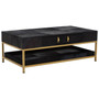 Kensington Townhouse Hair on Hide Black and Gold Coffee Table