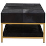 Kensington Townhouse Hair on Hide Black and Gold Coffee Table