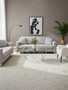 Allure Hexagon Coffee Table With Brushed Nickel Base