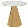 Azalea Round White Marble Top Dining Table
