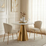 Azalea White Marble Top Dining Table