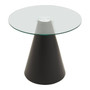 Azalea Round Clear Glass Top Dining Table