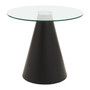 Azalea Round Clear Glass Top Dining Table Azalea Round Clear Glass Top Dining Table