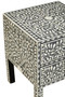 Fusion 2 Drawer Side Table with Bone Inlay