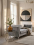 Allure Octagonal End Table With Brushed Nickel Base