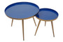 Amira Blue Enamel Nest Of Two Tables