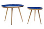 Amira Blue Enamel Nest Of Two Tables