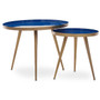 Amira Blue Enamel Nest Of Two Tables