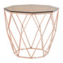 Allure End Table with Rose Gold Base