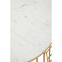 Pali White Marble Coffee Table with Gold Base