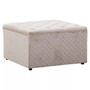 Zamora Square Mink Velvet Ottoman