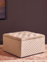 Zamora Square Mink Velvet Ottoman