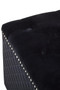 Zamora Square Black Velvet Ottoman