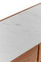 Myan 3 Drawer Acacia Wood White Marble Sideboard