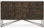 Solana Grey Washed Carved Mango Wood Sideboard