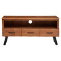 Nashik Three Drawer Acacia Media Unit