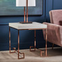 Allure Rose Gold Angled Legs End Table