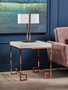 Allure Rose Gold Angled Legs End Table