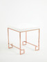 Allure Rose Gold Angled Legs End Table