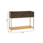 Patna Grey Finish Mango Wood Console Table with Drawers