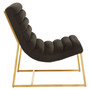 Vogue Black Velvet Cocktail Chair