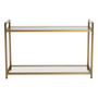 Vogue Matte Gold Console Table