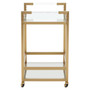 Vogue Matte Gold Two Tier Butler Trolley