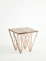 Allure Rose Gold Prismatic Legs End Table